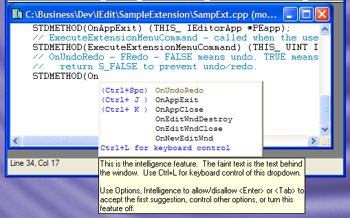 Screenshot - code completion