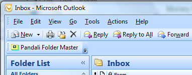 Screenshot - toolbar in Outlook